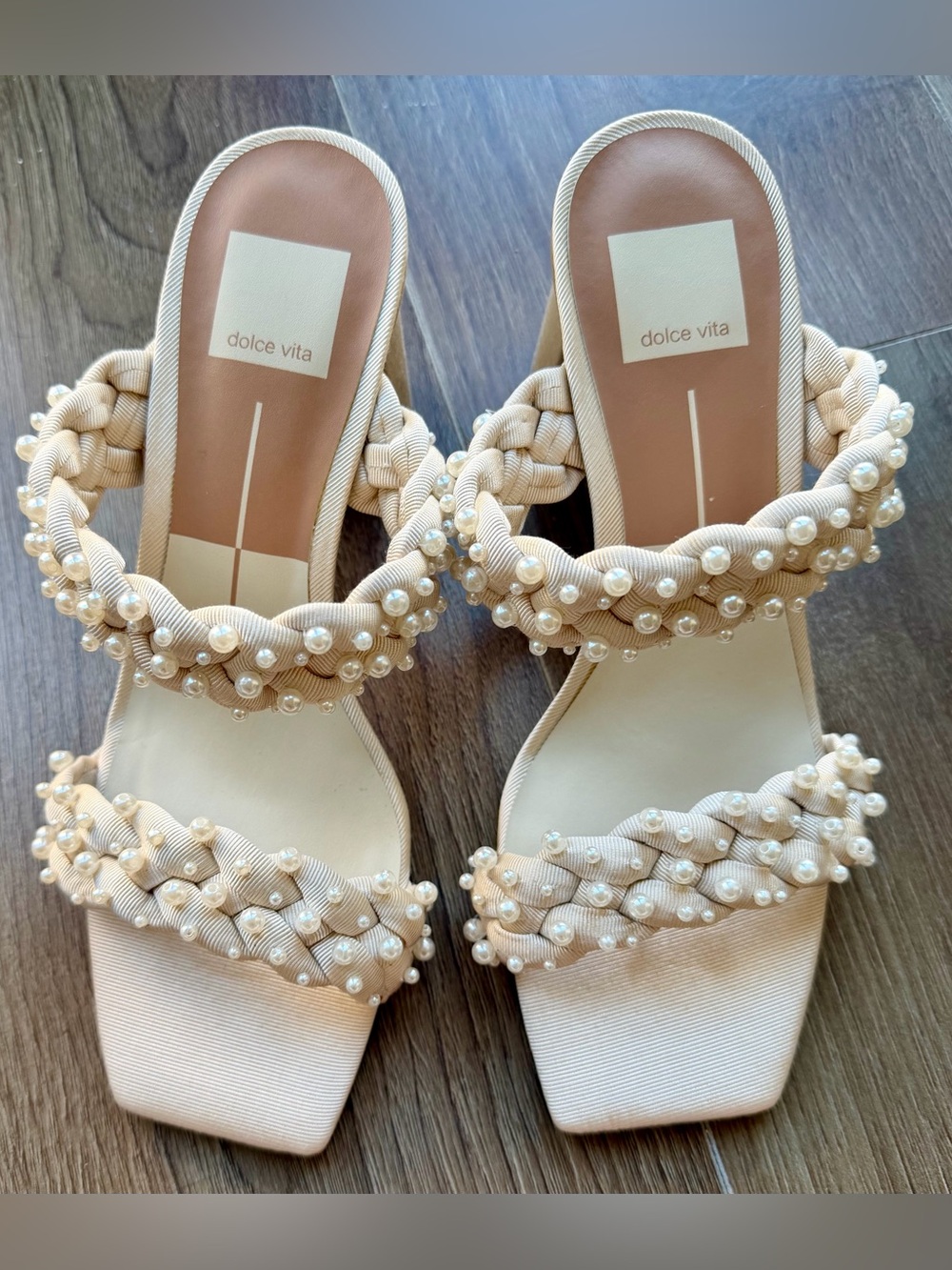 Dolce Vita Paily Pearl Heels in Vanilla, size 8.5, new in box
